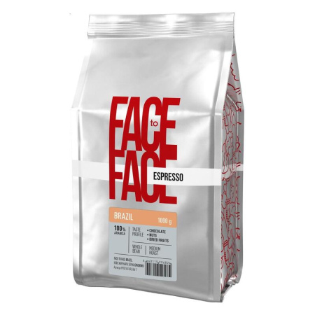 Кофе в зернах Face to Face Brazil 100 % арабика 1 кг