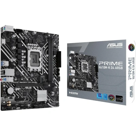 Материнская плата Asus Prime H610M-K D4 ARGB