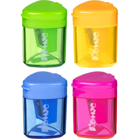 Точилка для карандашей Комус Класс с контейнером  пластиковая/металлическая Точилка для карандашей Комус Класс с контейнером  пластиковая/металлическая