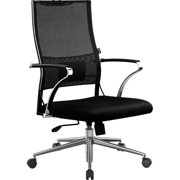Кресло для руководителя Ergolife Sit Air чёрное (ткань, металл)
