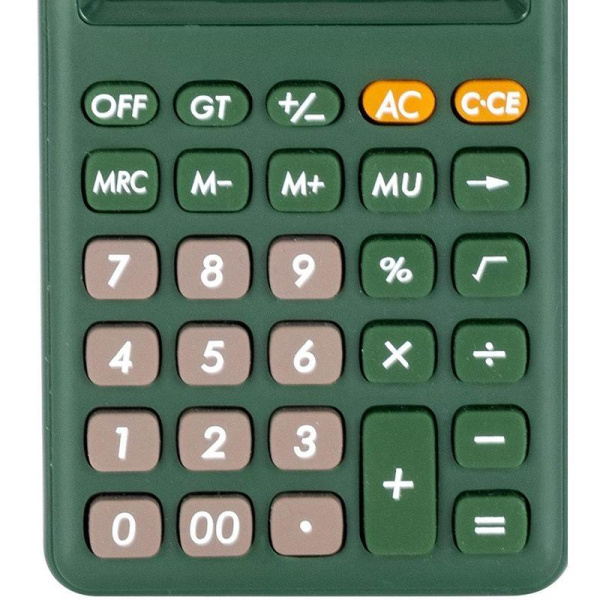 Калькулятор настольный Deli M120 12-разрядный зеленый 118.1x70.2х11 мм