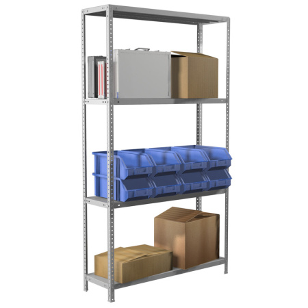 Стеллаж металлический Практик MS (4 полки, 1000x300x1850 мм)