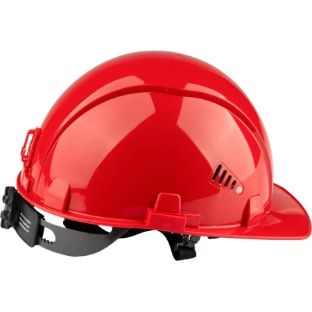 Каска защитная TOPFORT Стандарт 203 красная с храповым механизмом