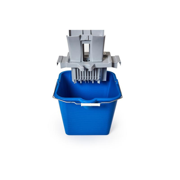 Комплект для уборки Росмоп PRO-20 (швабра и ведро 20 л с отжимом) серый  с синим и белым