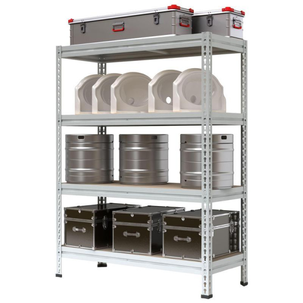 Стеллаж металлический МС-Т 15514-2.0 (4 полки, 1550x535x2000 мм)