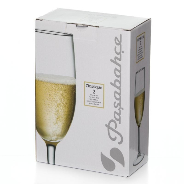 Набор бокалов для шампанского Pasabahce Классик стеклянные 250 мл (2  штуки в упаковке)