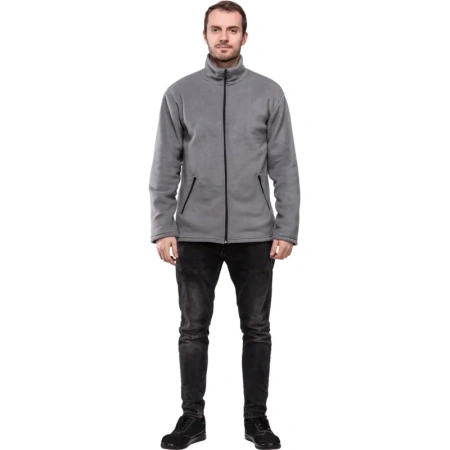 Толстовка флисовая мужская серая размер S (40-42)