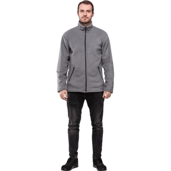 Толстовка флисовая мужская серая размер S (40-42)