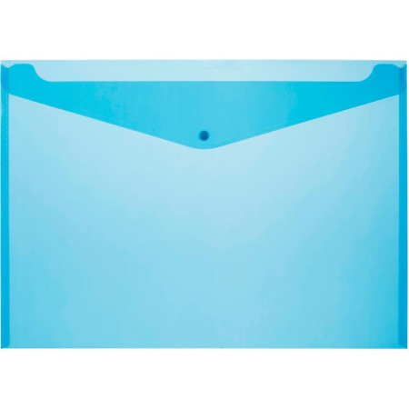 Папка-конверт Attache на кнопке A3 синяя 0,18 мм (5 штук в упаковке)