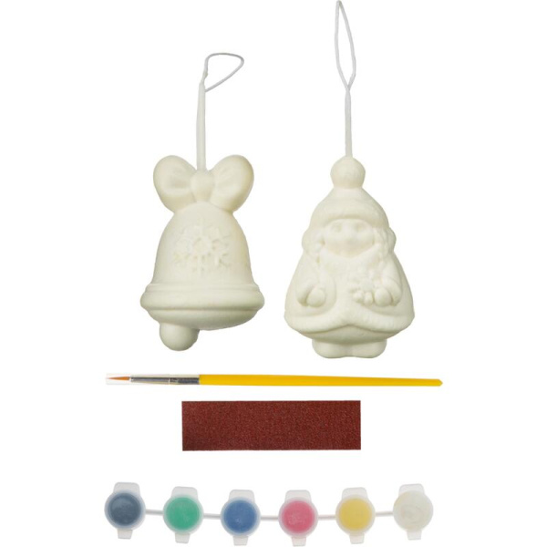 Набор для творчества игрушка-раскраска Lori Снегурочка и колокольчик