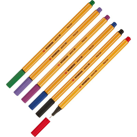 Набор линеров Stabilo Point 88/6 (толщина линии 0.4 мм, 6 цветов)