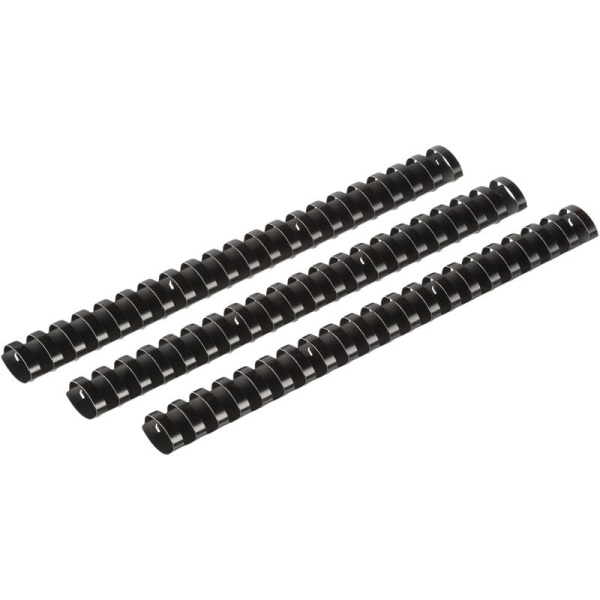 Пружины для переплета пластиковые 25 мм черные (50 штук в упаковке)