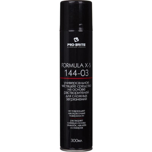 Профессиональное средство на основе растворителей для удаления следов клейкой ленты/этикеток/чернил Pro-Brite Formula X-5 300 мл