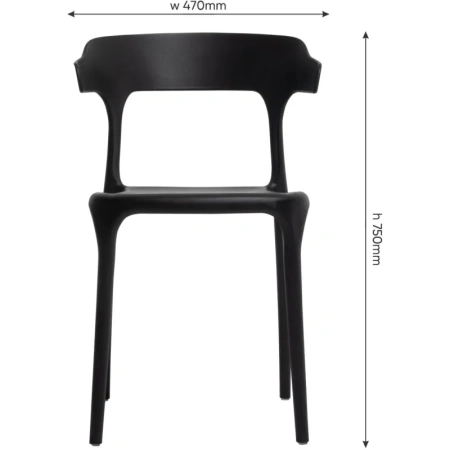 Стул обеденный Enova чёрный (пластик)
