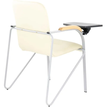 Конференц-кресло Easy Chair Samba GR бежевое/бук (экокожа,  металл)