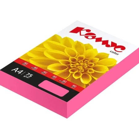 Бумага цветная для печати Комус Color малиновая неон