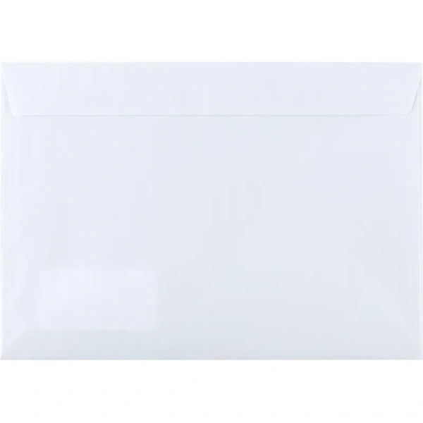 Конверт Комус C4 90 г/кв.м белый стрип с внутренней запечаткой (500 штук  в упаковке)