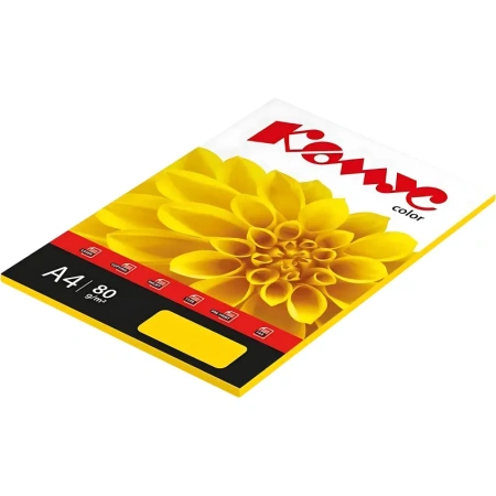 Бумага цветная для печати Комус Color мандарин интенсив (А4, 80 г/кв.м,  50 листов)