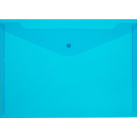 Папка-конверт Элементари на кнопке А4 синяя 0.15 мм (10 штук в упаковке)