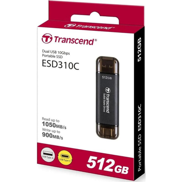 Внешний жесткий диск SSD Transcend 512 ГБ (TS512GESD310C)