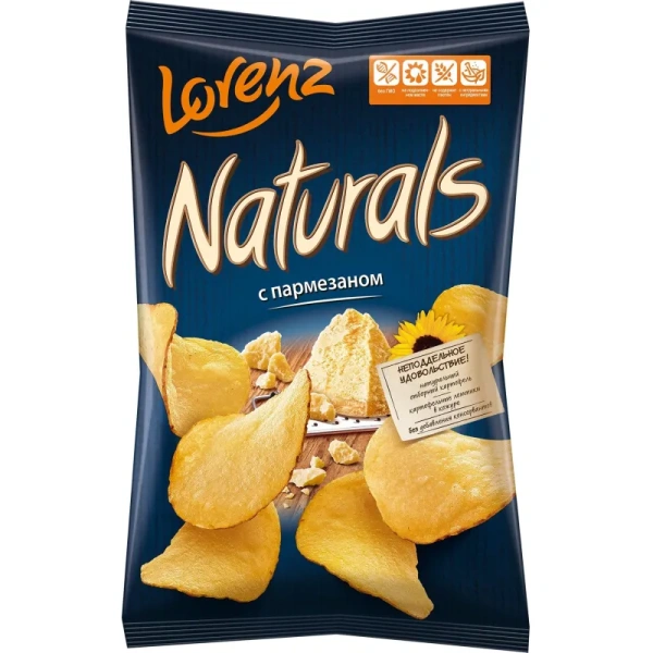 Чипсы Lorenz Naturals с пармезаном 100 г