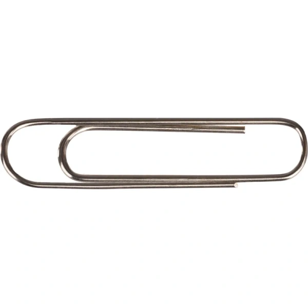 Скрепки канцелярские 33 мм Комус металлические никелированные (100 штук   в упаковке)