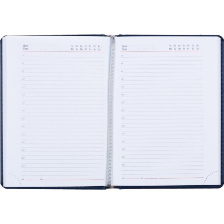 Ежедневник недатированный Attache Сиам искусственная кожа А6 176 листов синий (110x155 мм)