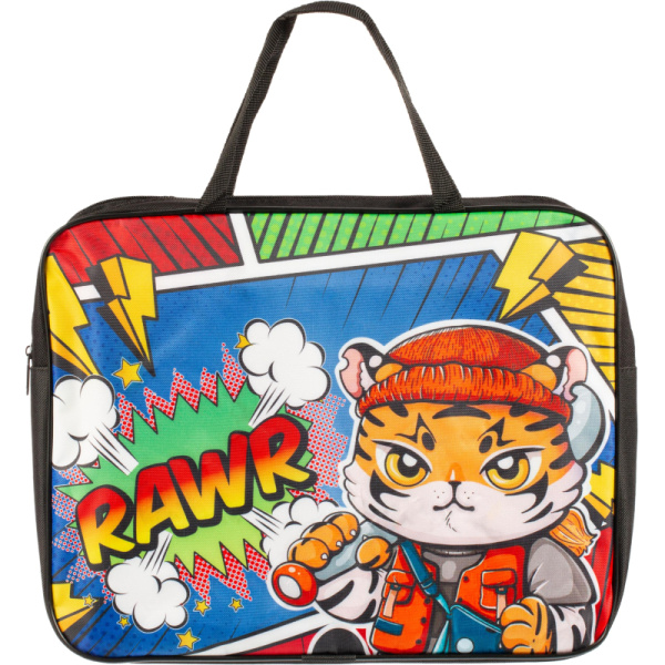 Папка школьника А4 с ручками ПШ-11, МОДНЫЙ ТИГРЕНОК