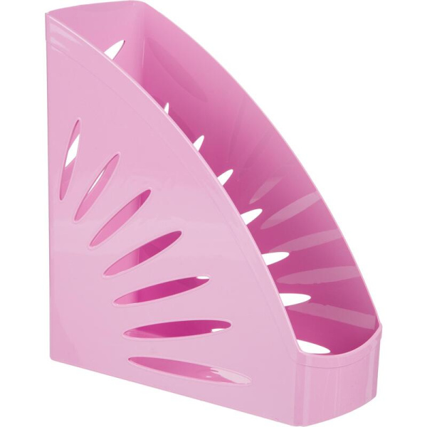 Лоток вертикальный для бумаг 110 мм Attache Акварель пластиковый розовый