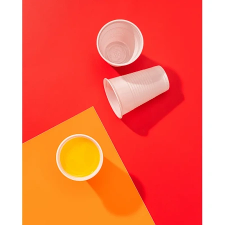 Стакан одноразовый пластиковый 200 мл белый 100 штук в упаковке Комус Эконом Стакан одноразовый пластиковый 200 мл белый 100 штук в упаковке Комус Эконом