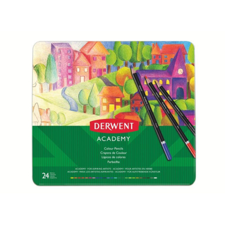 Карандаши цветные Derwent Academy Colour Pencil Tin 24 цвета