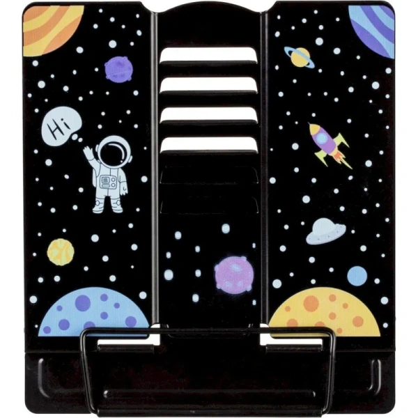 Подставка для книг Комус Класс (№1 School) Space time металлическая  чёрная
