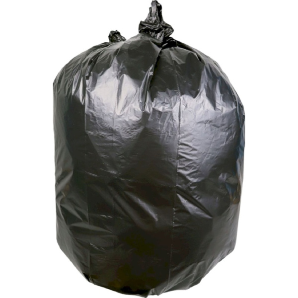 Мешки для мусора 120 л черные (ПВД 30 мкм, 10 штук в рулоне)