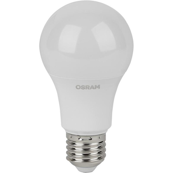 Лампа светодиодная Osram 10 Вт Е27 (А, 4000 К, 800 Лм, 220 В, 5 штук в  упаковке, 4058075577749)