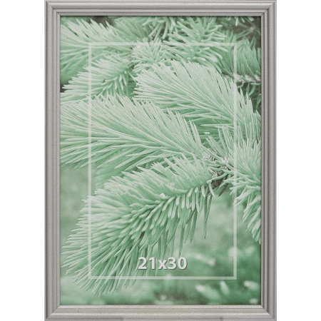 Рамка А4 21х30 см деревянный багет 17 мм серебристая Рамка А4 21х30 см деревянный багет 17 мм серебристая