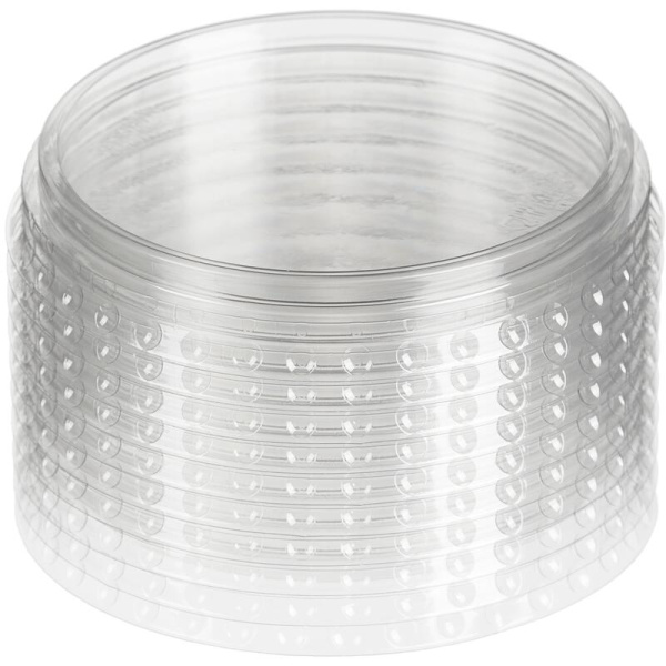 Крышка для стакана Стиролпласт 95 мм пластиковая прозрачная 1000 штук в  упаковке