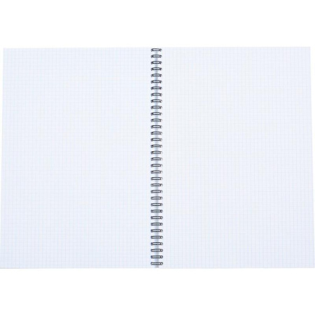 Бизнес-тетрадь Attache Selection Fluid A4 96 листов серая/голубая в клетку на спирали (203х290 мм)