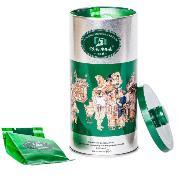 Чай подарочный Тянь-Жень листовой зеленый классический 60 г