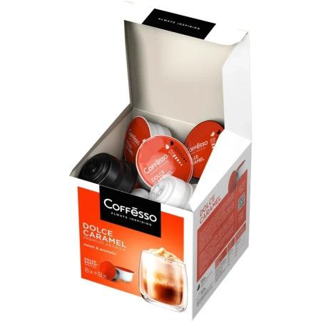 Кофе в капсулах Coffesso Dolce Caramel dolche gusto (16 штук в упаковке)