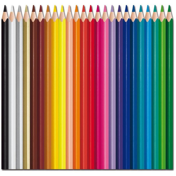 Карандаши цветные Maped Pulse 24 цвета трехгранные пластиковые