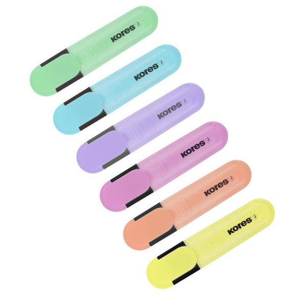 Набор текстовыделителей Kores Bright Liner Plus (толщина линии 0.5-5 мм, 6 цветов)
