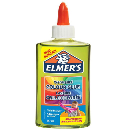 Клей для слаймов Elmer's Washable Colour Glue цветной полупрозрачный зеленый 147 мл Клей для слаймов Elmer's Washable Colour Glue цветной полупрозрачный зеленый 147 мл