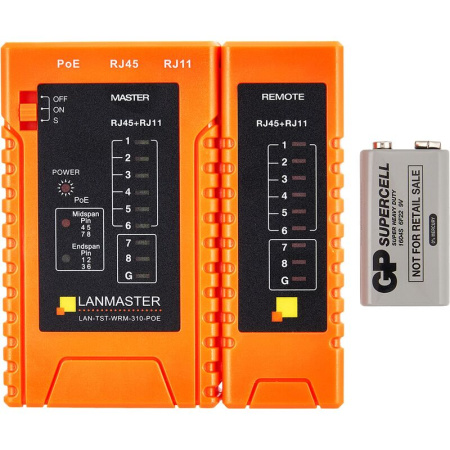 Тестер Lanmaster LAN-TST-WRM-310-POE