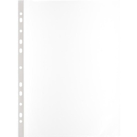 Файл-вкладыш Attache А4 с перфорацией 60 мкм рифленный прозрачный 100 штук в упаковке
