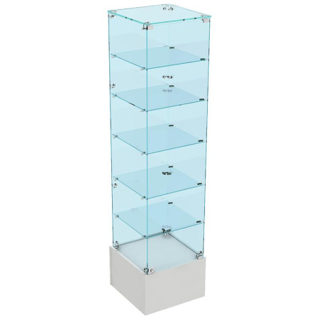 Витрина для товаров Истра 510 закрытая (серый/прозрачный, 450х450х1800  мм)