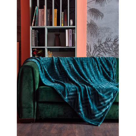 Плед Luscan микрофибра 200x220 см изумрудный