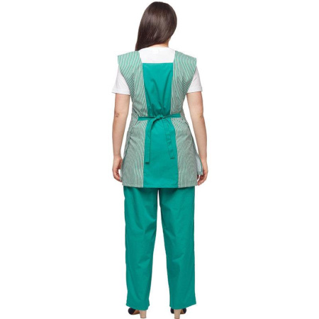 Костюм для горничных и уборщиц у08-СБР зеленый (размер 48-50, рост 158-164)