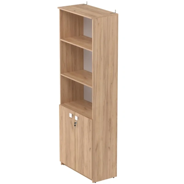 Шкаф для документов Easy Оптима LT полузакрытый (дуб крафт золотой,  702х367х1997 мм)