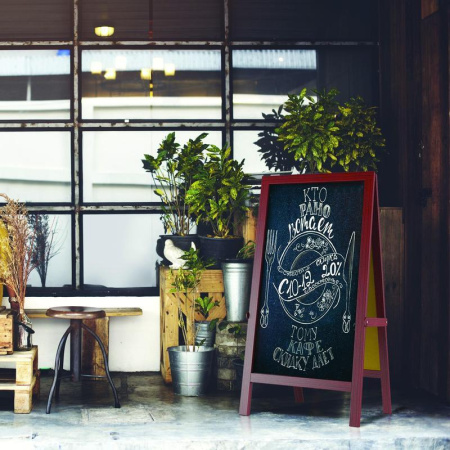 Стойка напольная Attache магнитно-меловая черная поверхность (480x900 мм)