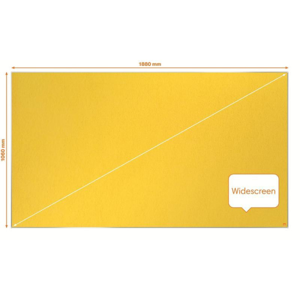 Доска текстильная 106x188 см Nobo Impression Pro цвет покрытия желтый алюминиевая рама